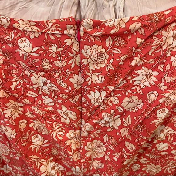 J.Crew Twist-Back Midi Dress Pink Floral Cutout Open Back Slit Size 18 - Picture 10 of 12